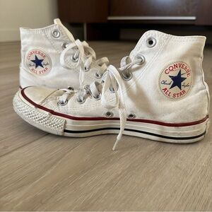 White Classic Converse High Tops